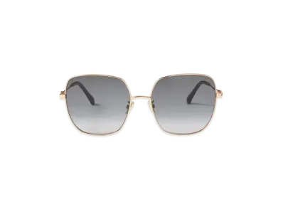 Jimmy Choo Kori Square Frame Sunglasses With Swarovski Crystals "Rose Gold"