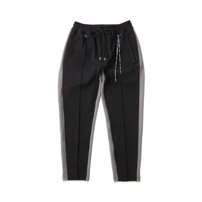 mastermind WORLD Side Line Track Pants "Black Gray"