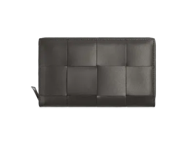 Bottega Veneta Cassette Zip Around Wallet "Light Graphite"