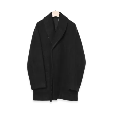 COMOLI Cashmere Shawl Collar Coat "Black"
