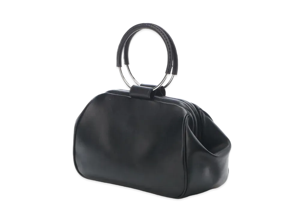 Yohji Yamamoto Y's SEMI GLOSS LEATHER RING TUBE BAG "Black"