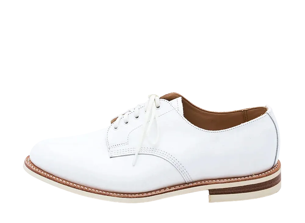 SANDERS Military Officer Shoe 266 Polished Leather "White" 1303M