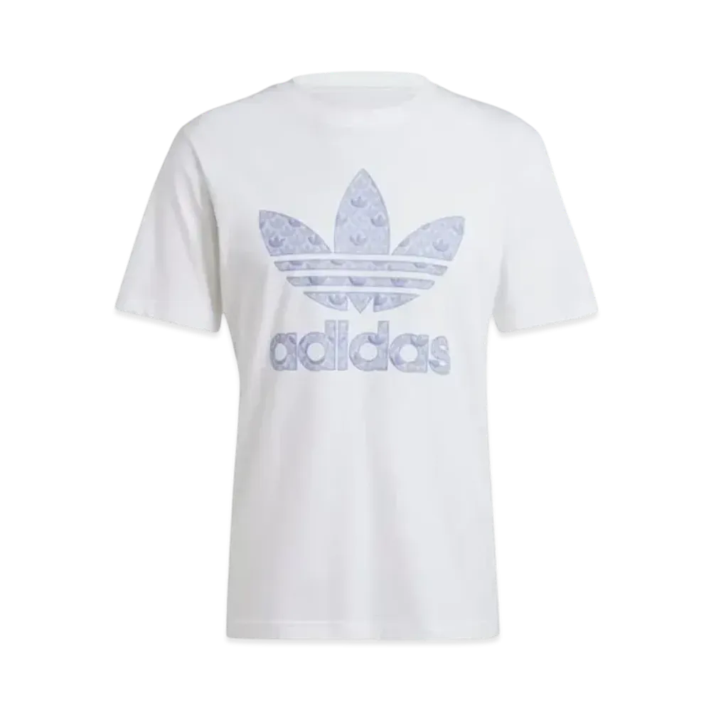 adidas Classic Monogram Graphic Short Sleeve T-Shirt "White/Dust Purple"