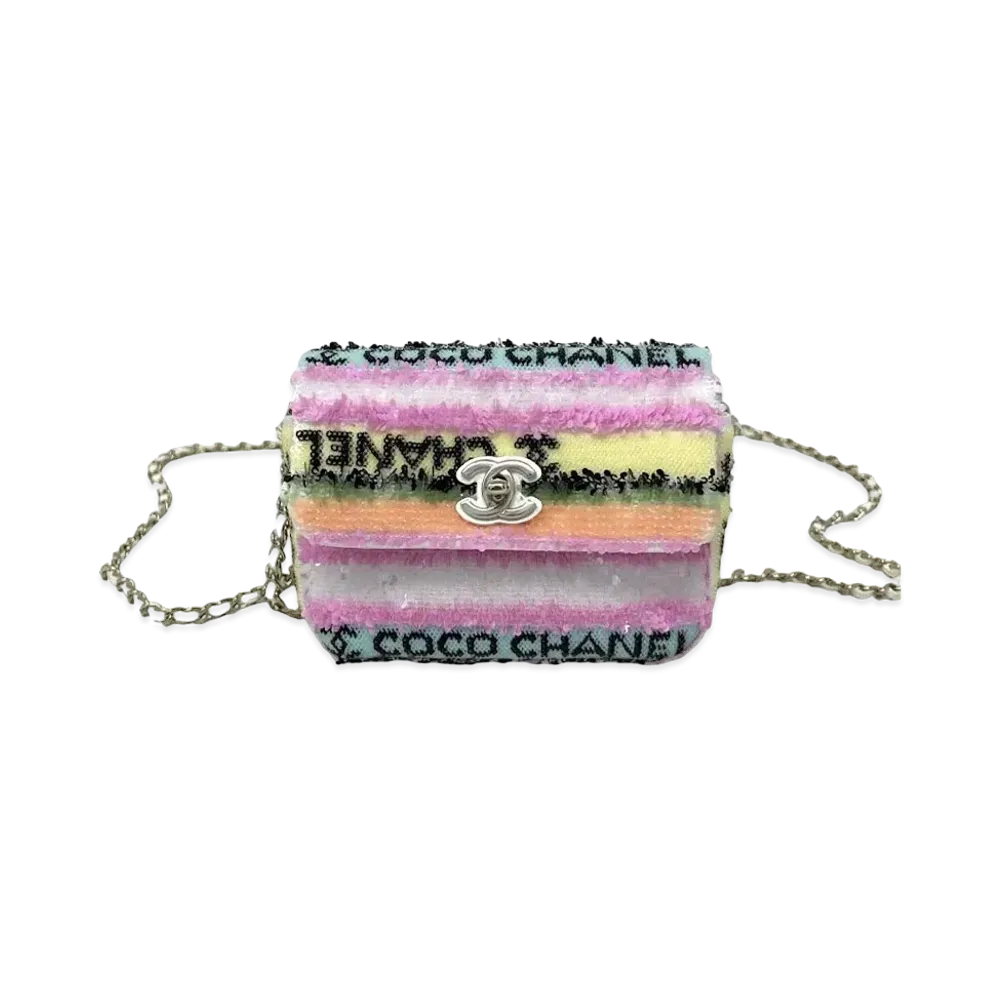 CHANEL Classic Sequins Mini Flap Bag "Multi/Silver"