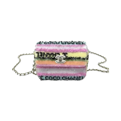 CHANEL Classic Sequins Mini Flap Bag "Multi/Silver"