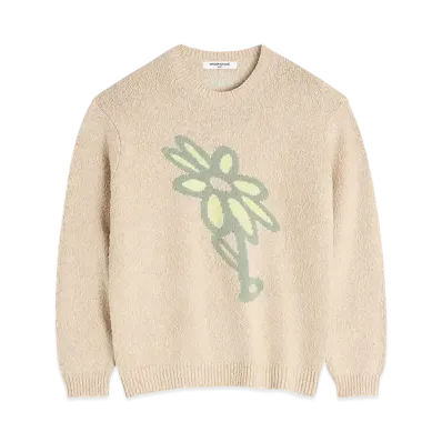 Maison Kitsune Abstract Daisy Intarsia Jumper "Dune"