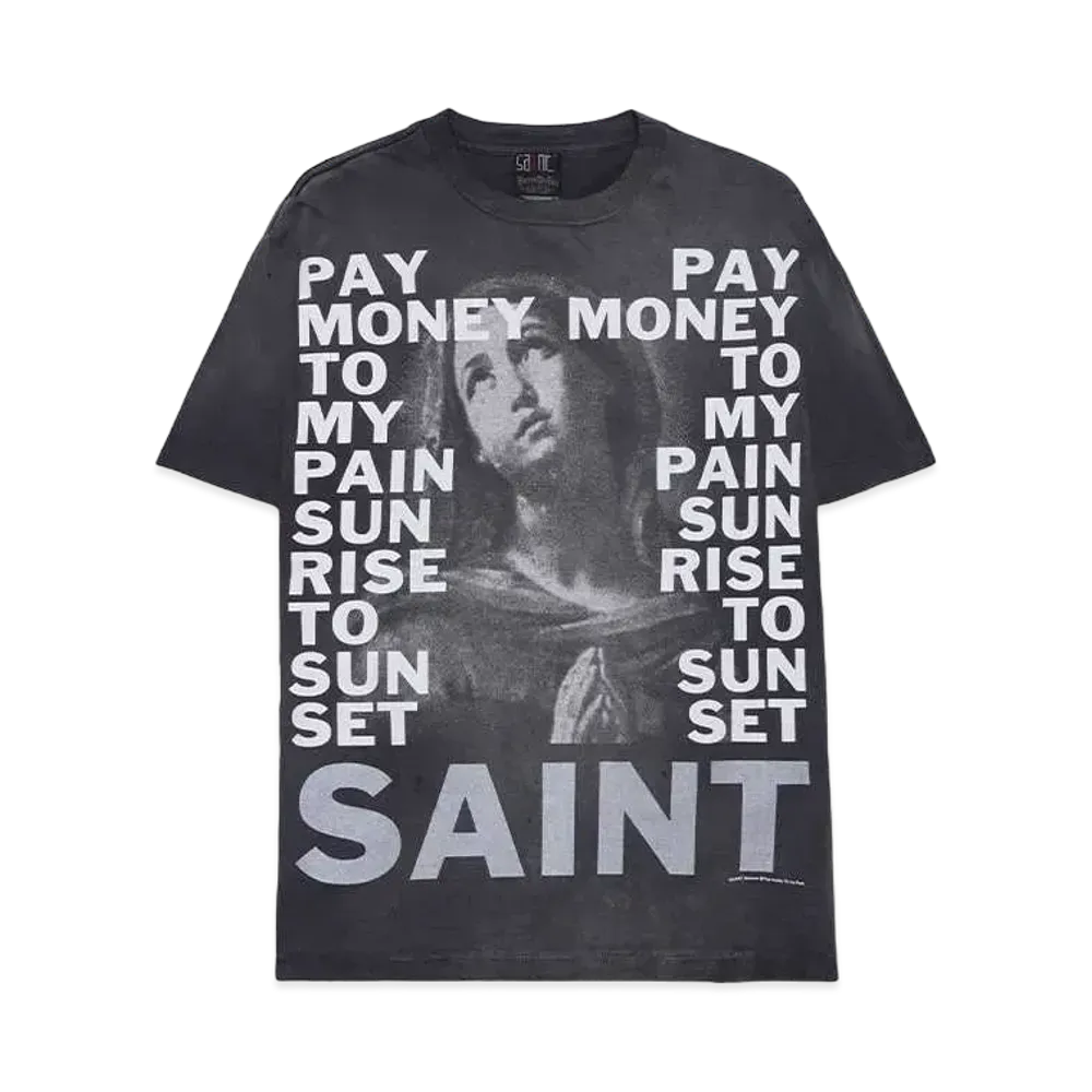 SAINT Mxxxxxx x Pay money To my Pain PTP_SS Tee / Stay Real "Black"
