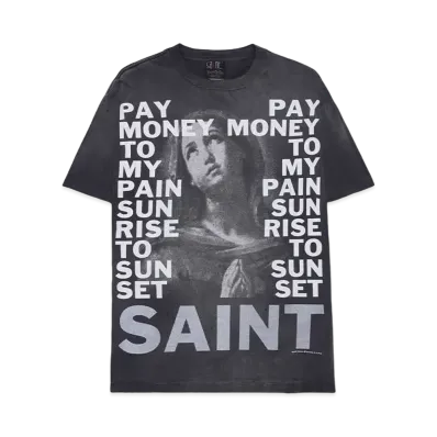 SAINT Mxxxxxx x Pay money To my Pain PTP_SS Tee / Stay Real "Black"