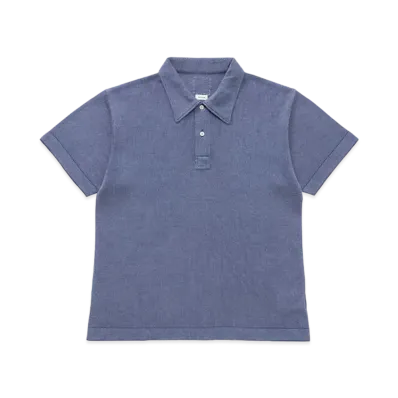 visvim Polo Shirt Knit S/S (SIc) "Blue"