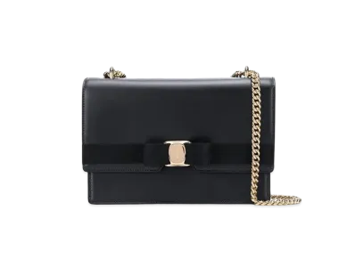 Salvatore Ferragamo Vara Bow Cross Body Bag (M) "Black"