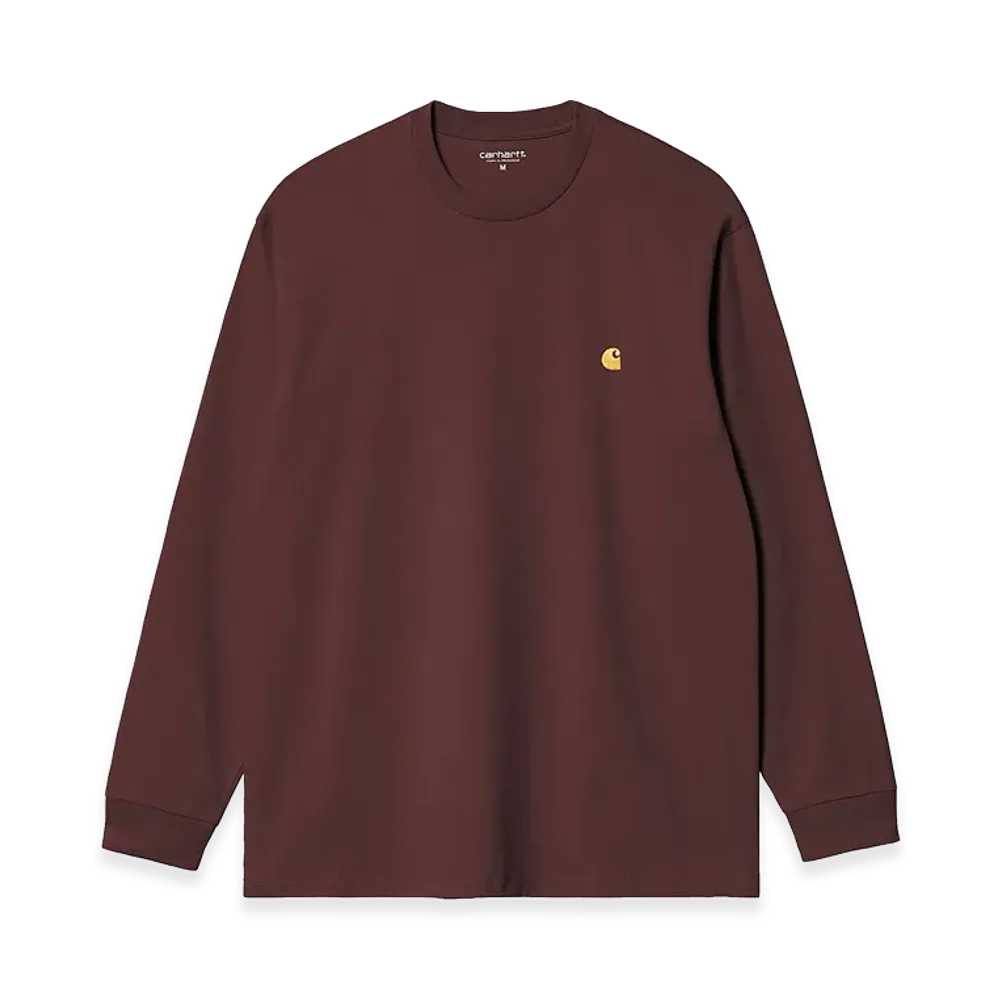 Carhartt WIP L/S Chase T-Shirt "Palisander/Gold"
