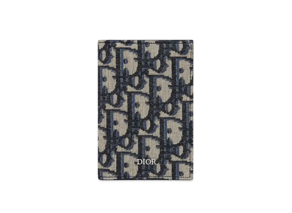 Dior Two-Fold Card Holder Dior Oblique Jacquard "Beige"