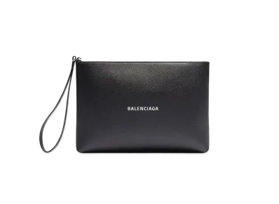 BALENCIAGA Cash Gusset Pouch With Handle "Black"