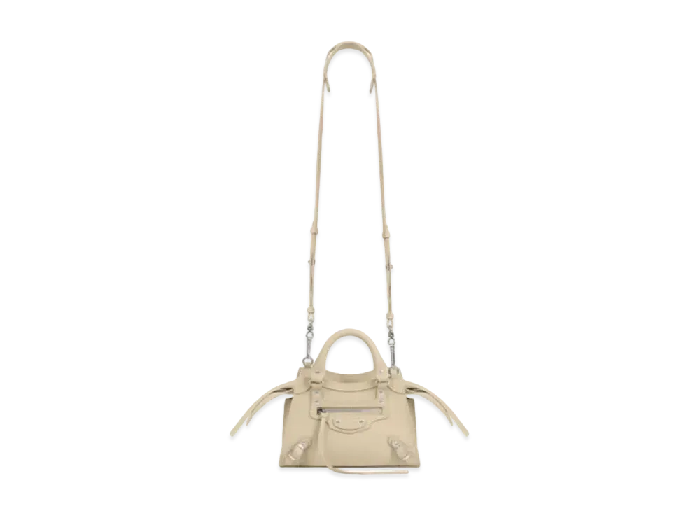 BALENCIAGA Women's Neo Classic Mini Top Handle Bag "Cream"