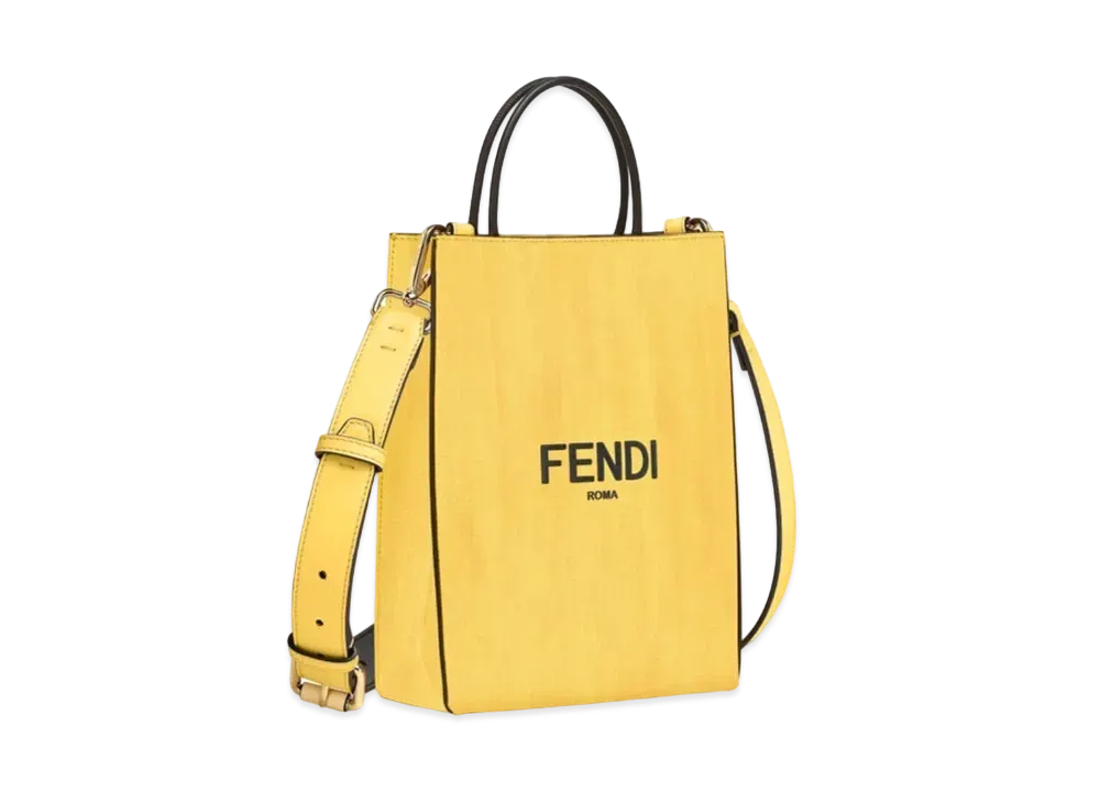FENDI Shopping Bag Small Leather Bag "Yellow"