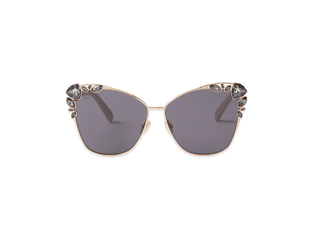 Jimmy Choo Kyla Cat Eye Sunglasses With Swarovski Crystals "Copper Gold"