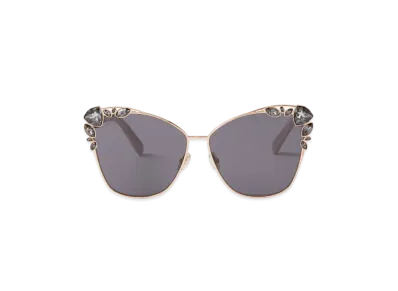 Jimmy Choo Kyla Cat Eye Sunglasses With Swarovski Crystals "Copper Gold"