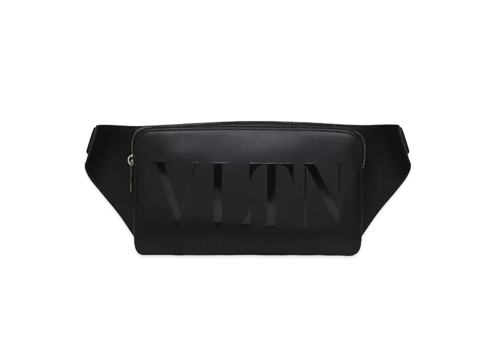 Valentino VLTN Leather Belt Bag "Black/Black"
