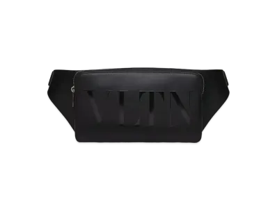 Valentino VLTN Leather Belt Bag "Black/Black"