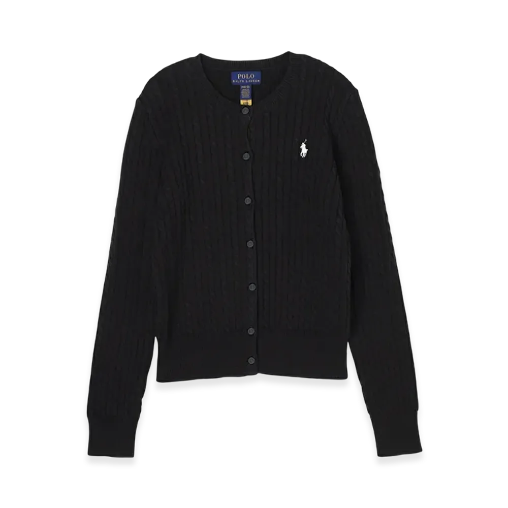 Polo Ralph Lauren Girls Mini Cable Cotton Cardigan "Poloblack2"