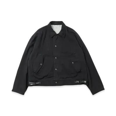 A.PRESSE Silk Nep Type A-1 Jacket "Black"