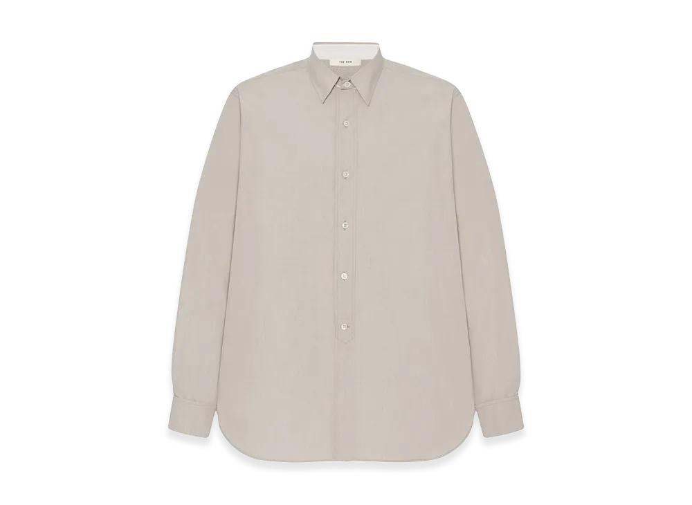 The Row Melchior Cotton Shirt "Deep Bistre"