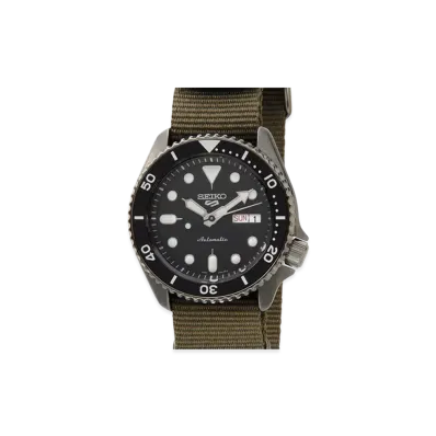 SEIKO Five Navy Rubber Belt Automatic Watch "Black"