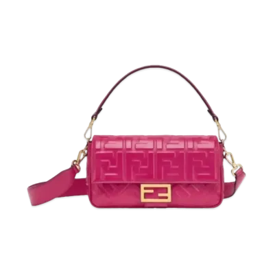 FENDI Baguette Nappa Leather Bag "Fuchsha"