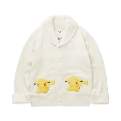GELATO PIQUE x Pokemon Sleep Unisex Babymoko Jacquard Shawl Cardigan "Ivory"