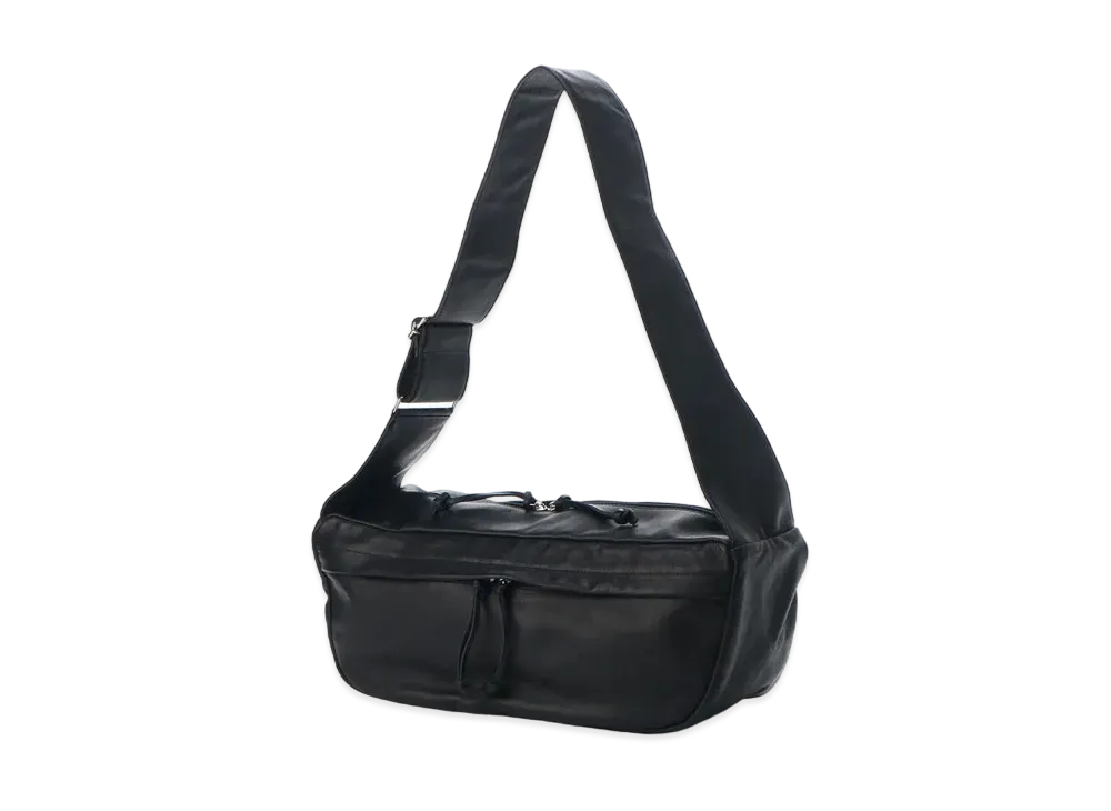 Yohji Yamamoto Y's SEMI GLOSS SOFT LEATHER LEATHER BODY BAG "Black"