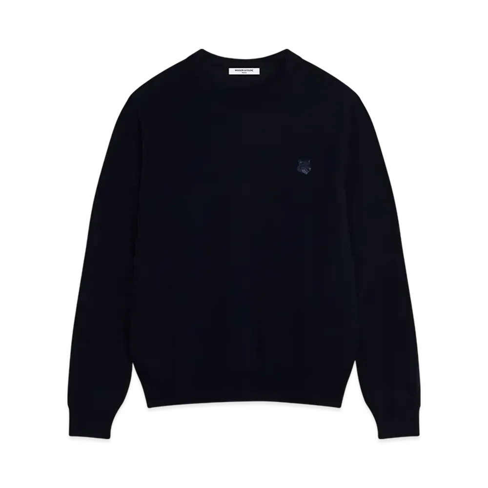Maison Kitsune Bold Fox Head Patch Regular Jumper "Ink Blue"