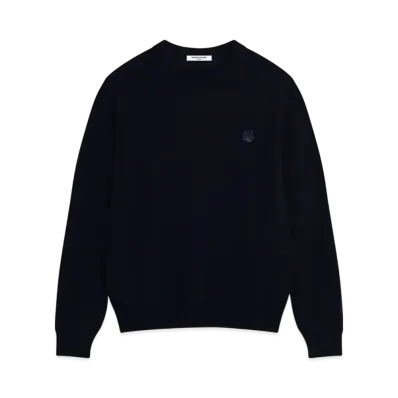 Maison Kitsune Bold Fox Head Patch Regular Jumper "Ink Blue"