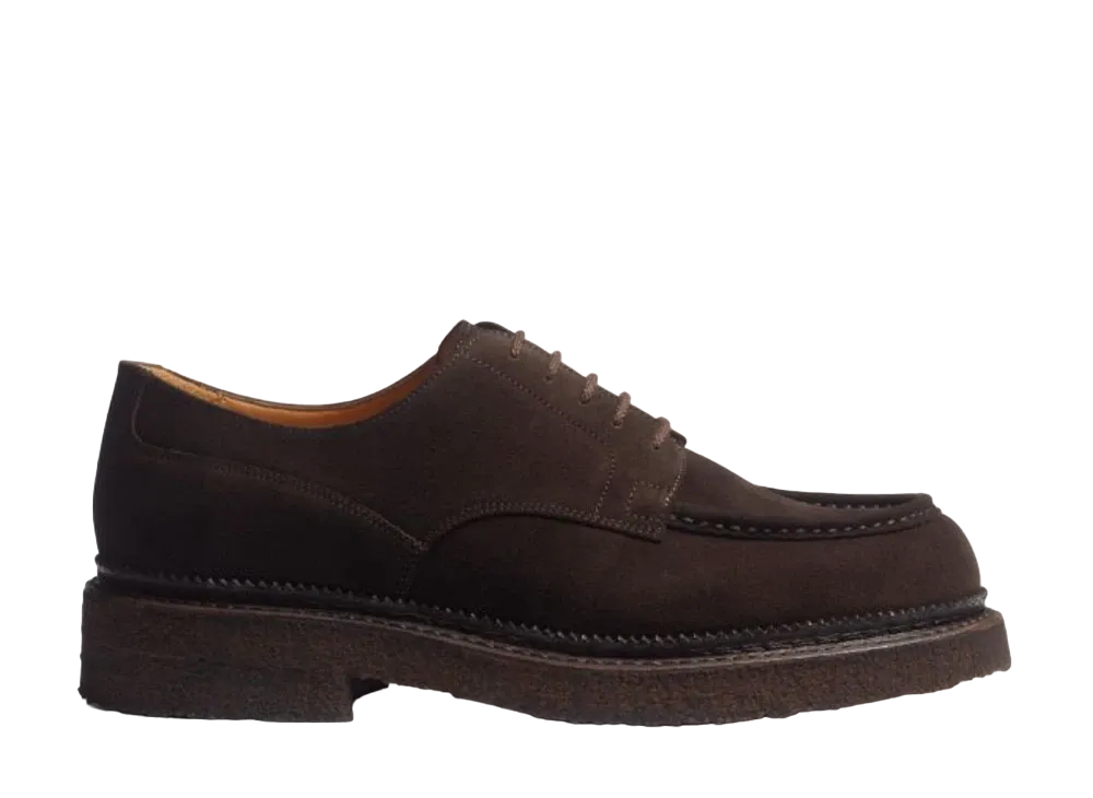J.M.Weston Eugene Golf Derby #924 D Suede Calfskin "Brown" 131GGDB92450 Crepe Sole
