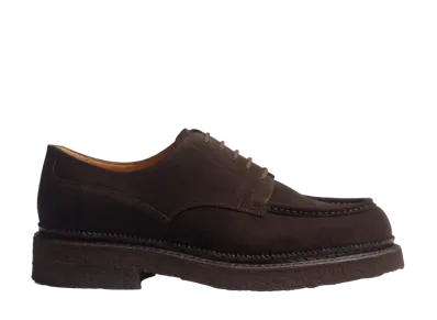 J.M.Weston Eugene Golf Derby #924 D Suede Calfskin "Brown" 131GGDB92450 Crepe Sole