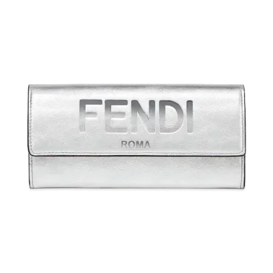 FENDI Continental Wallet Leather "Silver"
