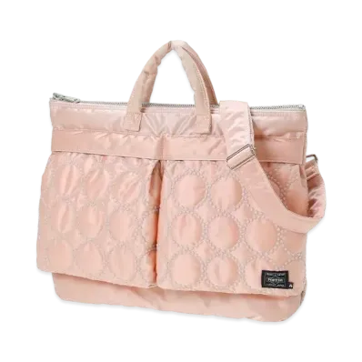 PORTER x mina perhonen 2Way Short Helmet Bag tambourine "Pink Beige"
