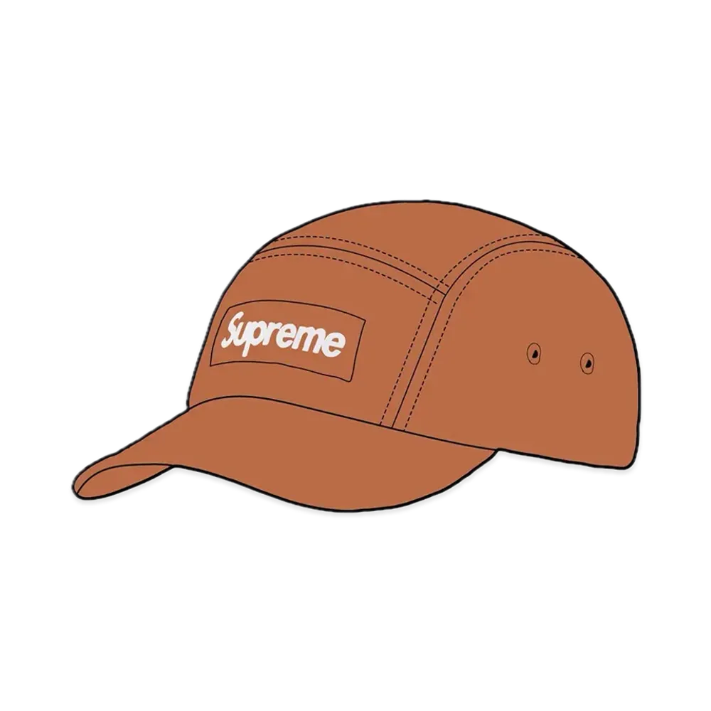 Supreme Washed Chino Twill Camp Cap "Brown"(23SS)