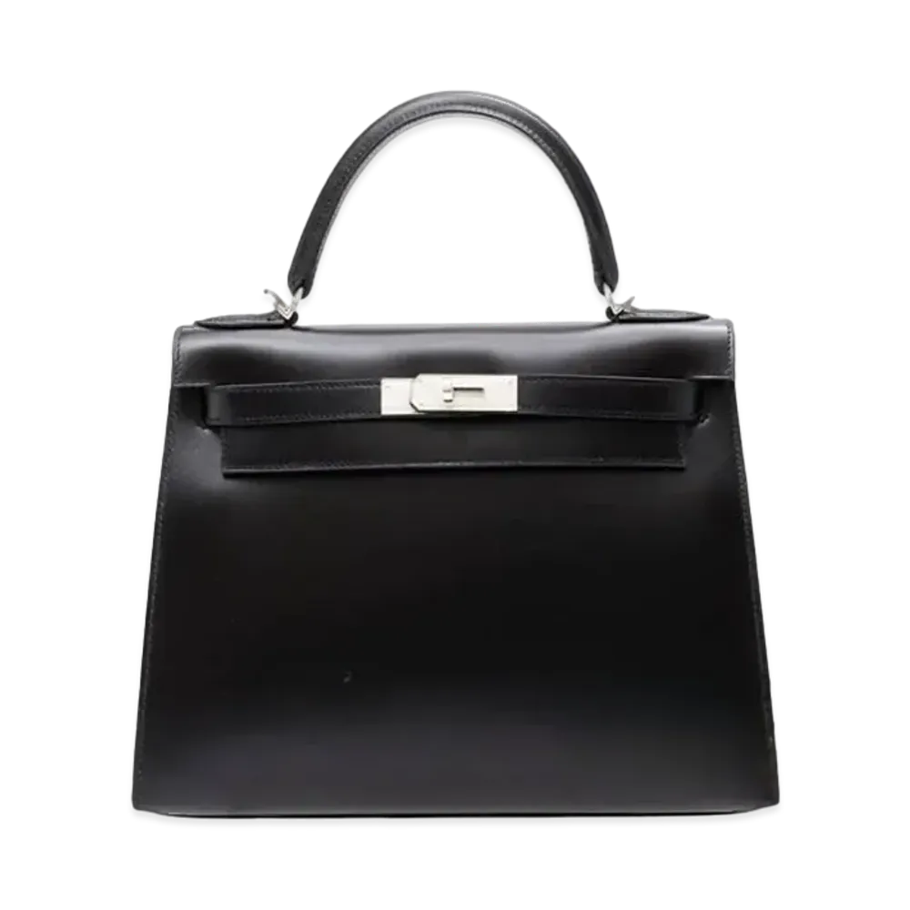 Hermes Kelly Sellier Box Calf "Nor/Guilloche"