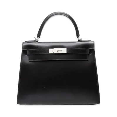 Hermes Kelly Sellier Box Calf "Nor/Guilloche"