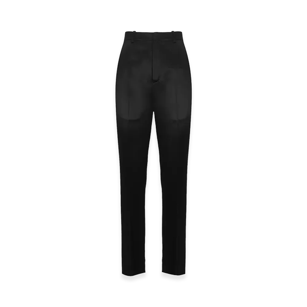 Saint Laurent Women's Slim Fit Mid-Rise Trousers "Black"