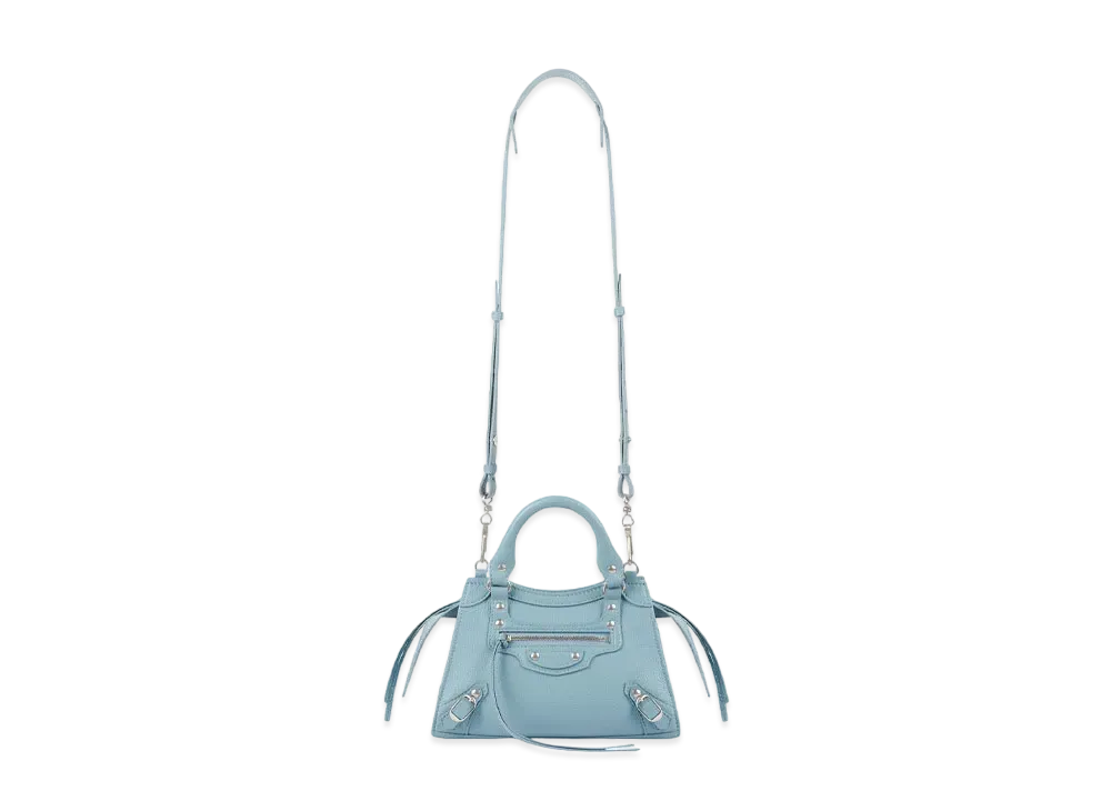 BALENCIAGA Women's Neo Classic Mini Top Handle Bag "Blue"