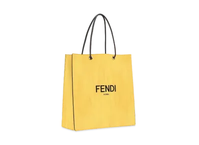 FENDI Shopping Bag Medium Leather Bag "Yellow"