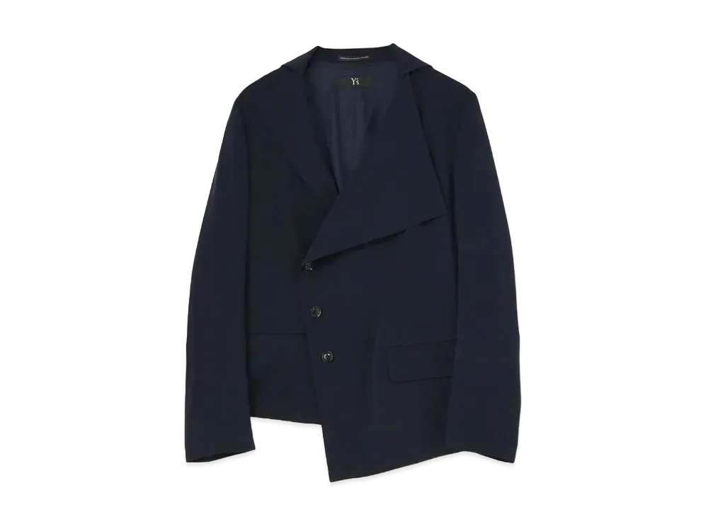 Yohji Yamamoto Y's DECYNE SQUARE ASYMMETRICAL JACKET "Navy"