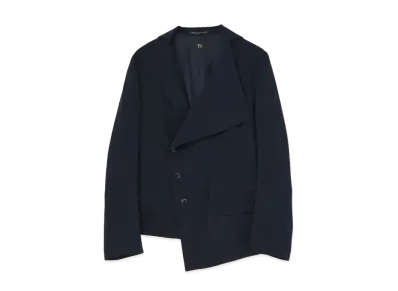 Yohji Yamamoto Y's DECYNE SQUARE ASYMMETRICAL JACKET "Navy"