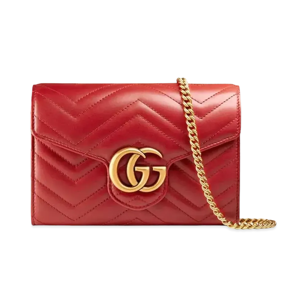 GUCCI GG Marmont Matelasse Mini Bag "Red"