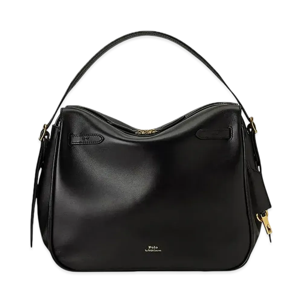 Polo Ralph Lauren Polo ID Leather Satchel "Black"