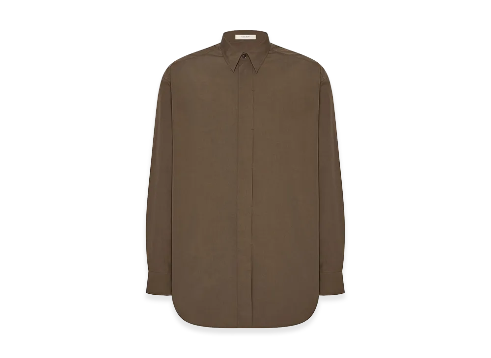 The Row Nilo Cotton Shirt "Nut Brown"