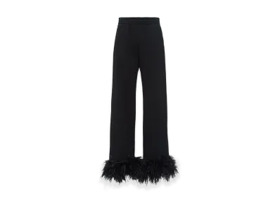 PRADA Women's Feather Pants "Black"