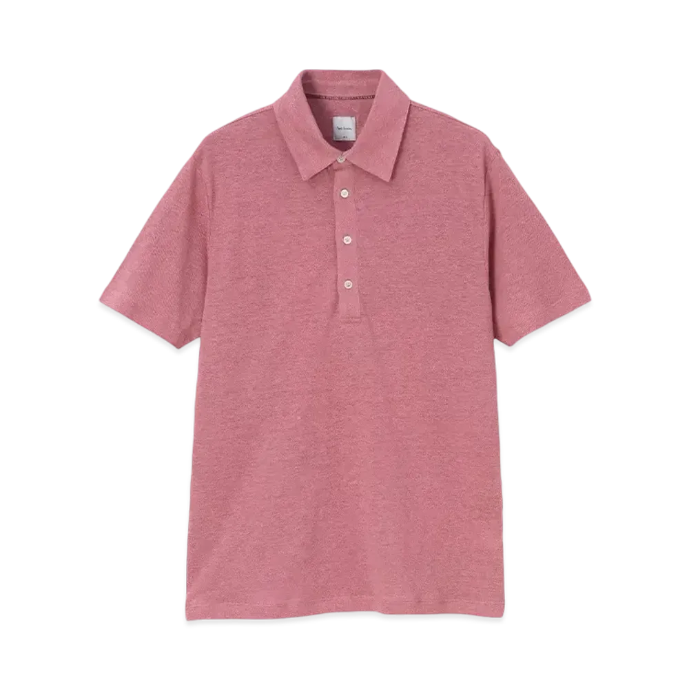 Paul Smith Colored Linen Polo Shirt "Pink"