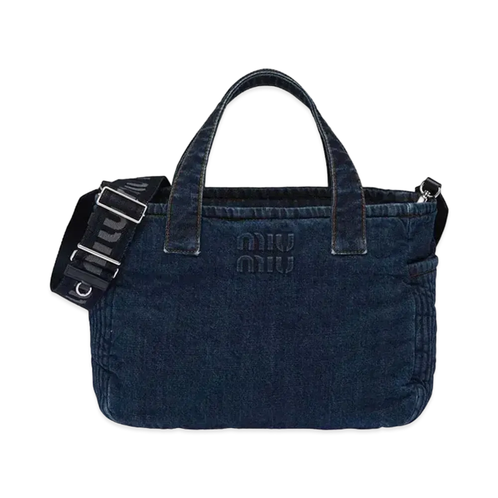 MIU MIU Denim Tote Bag "Navy"